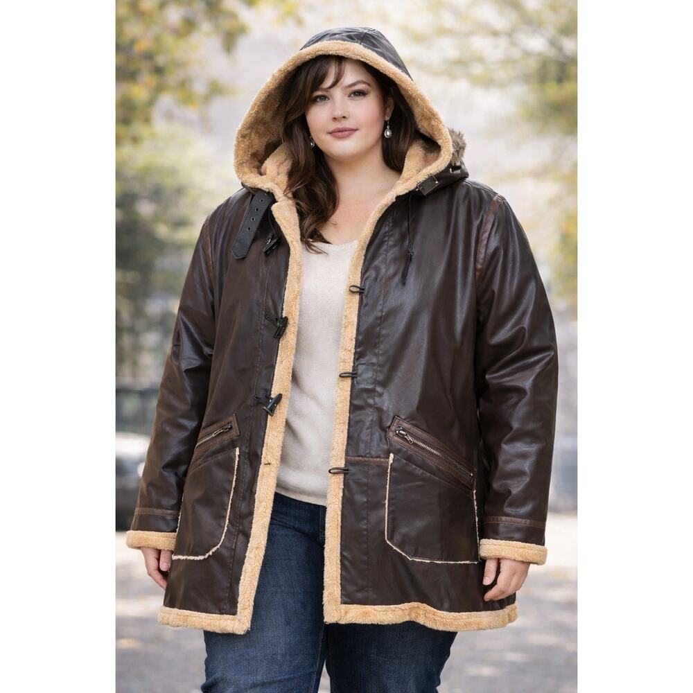 Lightweight Raincoat 4XL Brown Hooded Jacket Minimalist